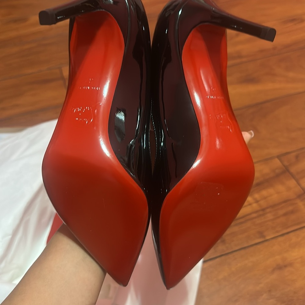 Christian Louboutin Pigalle 85mm Black Patent Calf Pumps - Picture 3 of 9